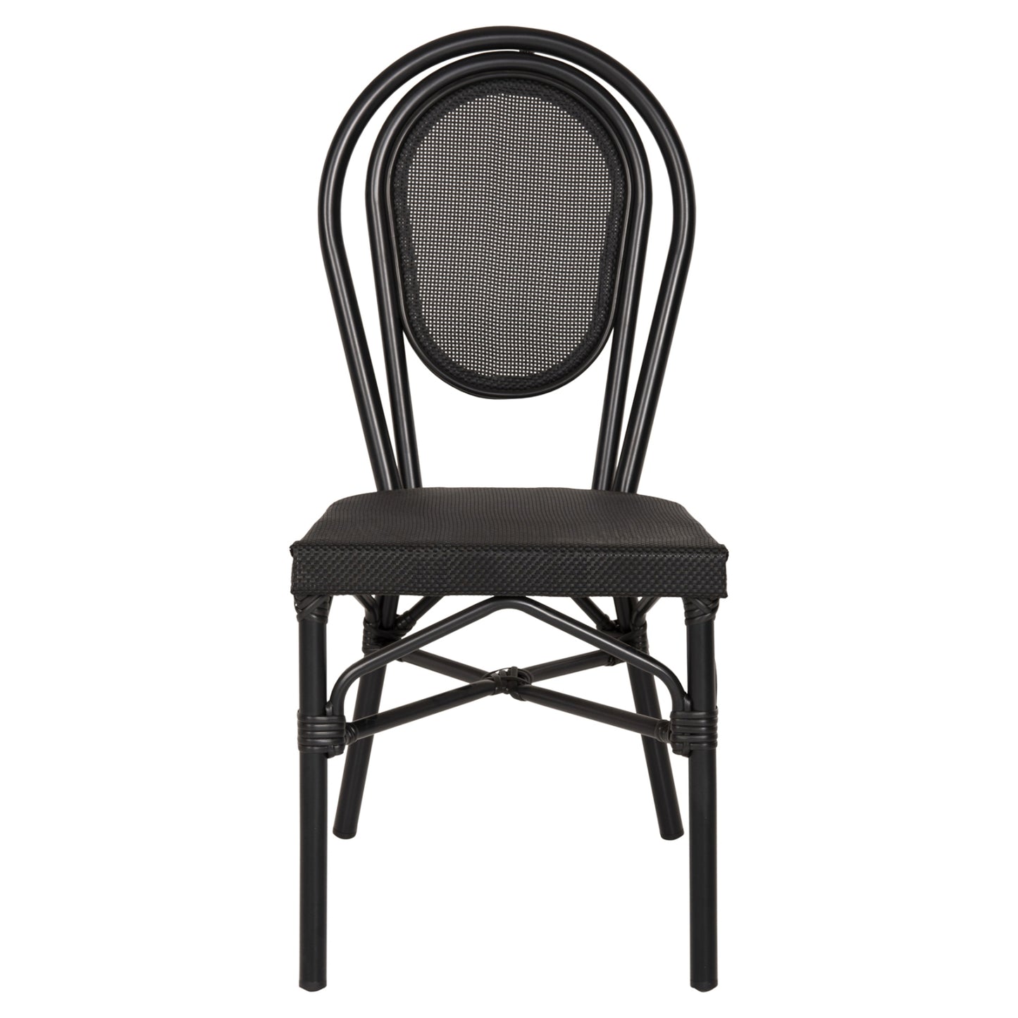 ALUMINUM CHAIR TRENT BAMBOO LOOK WITH TEXTLINE 45x57x88