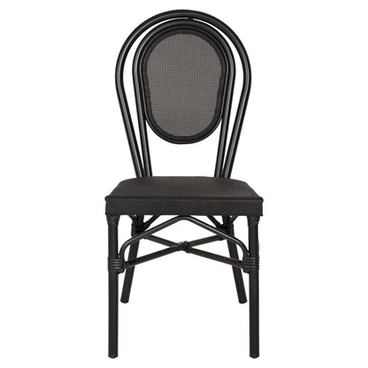 ALUMINUM CHAIR TRENT BAMBOO LOOK WITH TEXTLINE 45x57x88