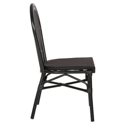 ALUMINUM CHAIR TRENT BAMBOO LOOK WITH TEXTLINE 45x57x88