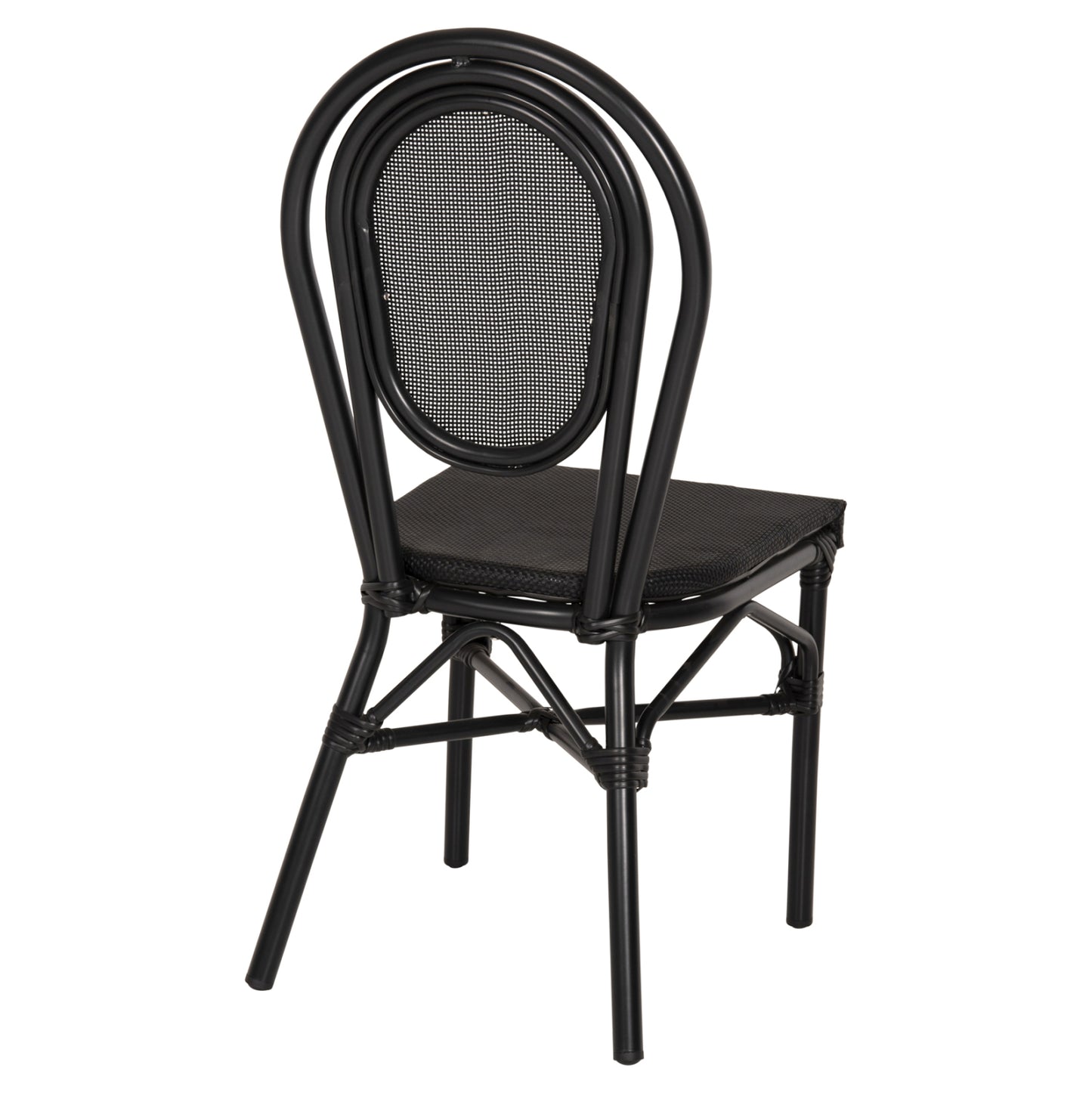 ALUMINUM CHAIR TRENT BAMBOO LOOK WITH TEXTLINE 45x57x88