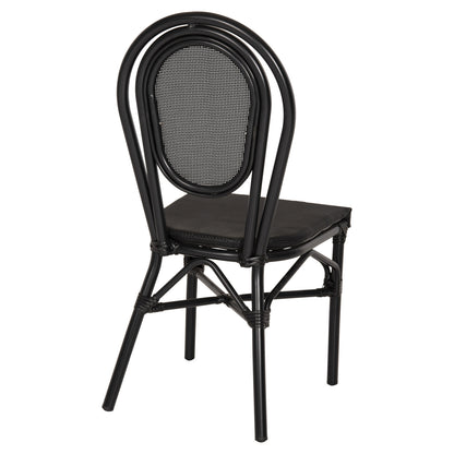 ALUMINUM CHAIR TRENT BAMBOO LOOK WITH TEXTLINE 45x57x88