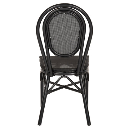ALUMINUM CHAIR TRENT BAMBOO LOOK WITH TEXTLINE 45x57x88