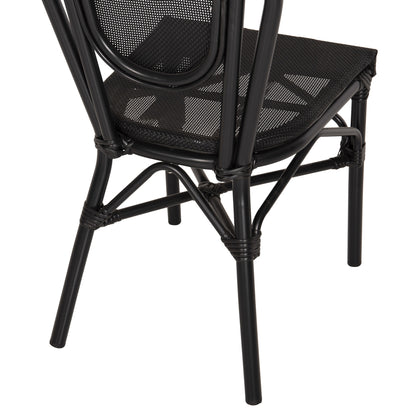 ALUMINUM CHAIR TRENT BAMBOO LOOK WITH TEXTLINE 45x57x88
