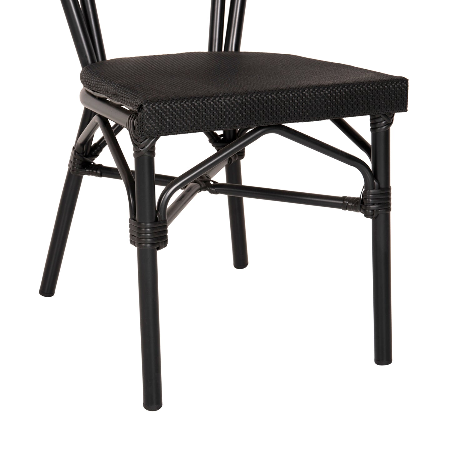 ALUMINUM CHAIR TRENT BAMBOO LOOK WITH TEXTLINE 45x57x88