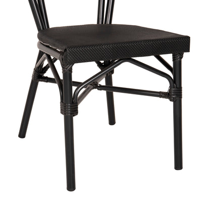 ALUMINUM CHAIR TRENT BAMBOO LOOK WITH TEXTLINE 45x57x88
