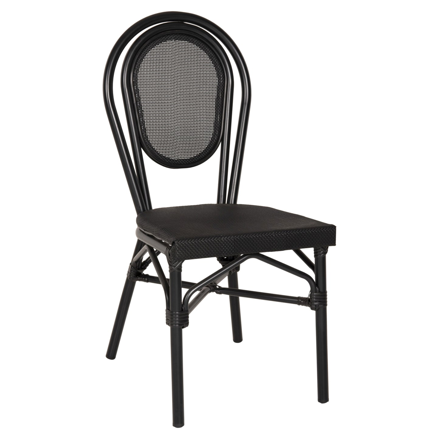 ALUMINUM CHAIR TRENT BAMBOO LOOK WITH TEXTLINE 45x57x88