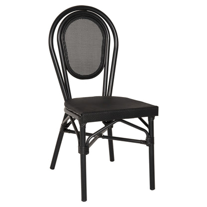 ALUMINUM CHAIR TRENT BAMBOO LOOK WITH TEXTLINE 45x57x88