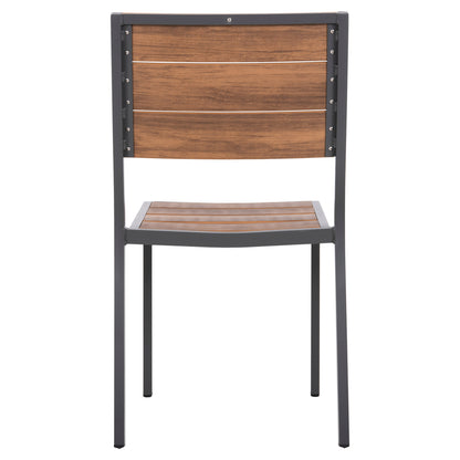 ΚΑΡΕΚΛΑ ΑΛΟΥΜΙΝΙΟΥ SAGA HM6063.02 ΣΚΟΥΡΟ ΓΚΡΙ ΜΕ POLYWOOD 46x52x86Υεκ.