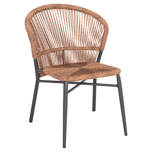 ΚΑΡΕΚΛΑ ΑΛΟΥΜΙΝΙΟΥ LYNN ΑΝΘΡΑΚΙ ΣΚΕΛΕΤΟΣ P.E. RATTAN ΦΥΣΙΚΟ 57x61x79