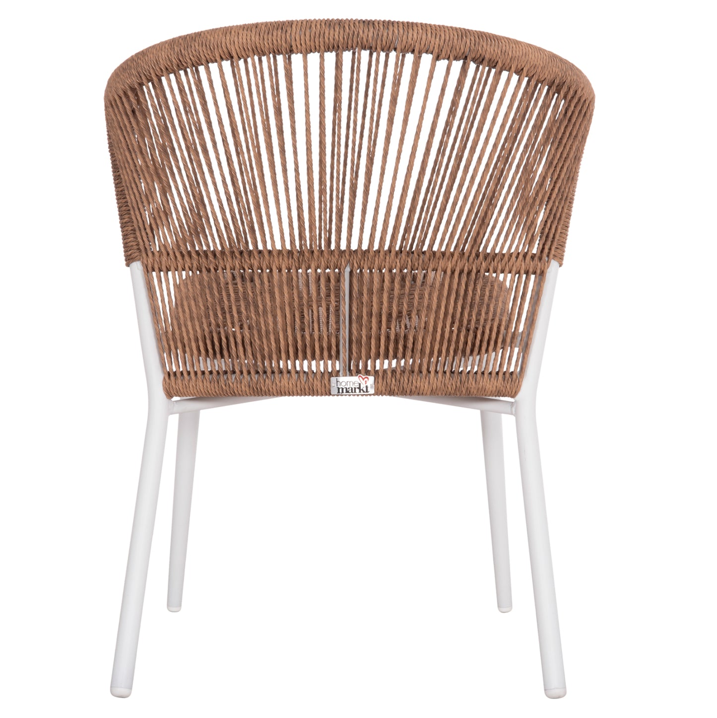 ΚΑΡΕΚΛΑ ΑΛΟΥΜΙΝΙΟΥ LYNN ΛΕΥΚΟΣ ΣΚΕΛΕΤΟΣ P.E. RATTAN ΦΥΣΙΚΟ 57x61x79