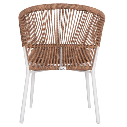 ΚΑΡΕΚΛΑ ΑΛΟΥΜΙΝΙΟΥ LYNN ΛΕΥΚΟΣ ΣΚΕΛΕΤΟΣ P.E. RATTAN ΦΥΣΙΚΟ 57x61x79