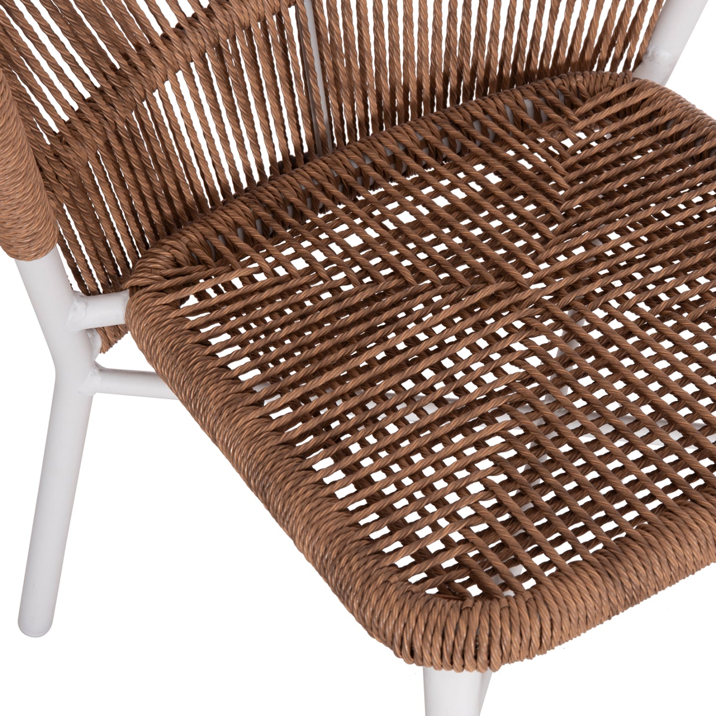 ΚΑΡΕΚΛΑ ΑΛΟΥΜΙΝΙΟΥ LYNN ΛΕΥΚΟΣ ΣΚΕΛΕΤΟΣ P.E. RATTAN ΦΥΣΙΚΟ 57x61x79