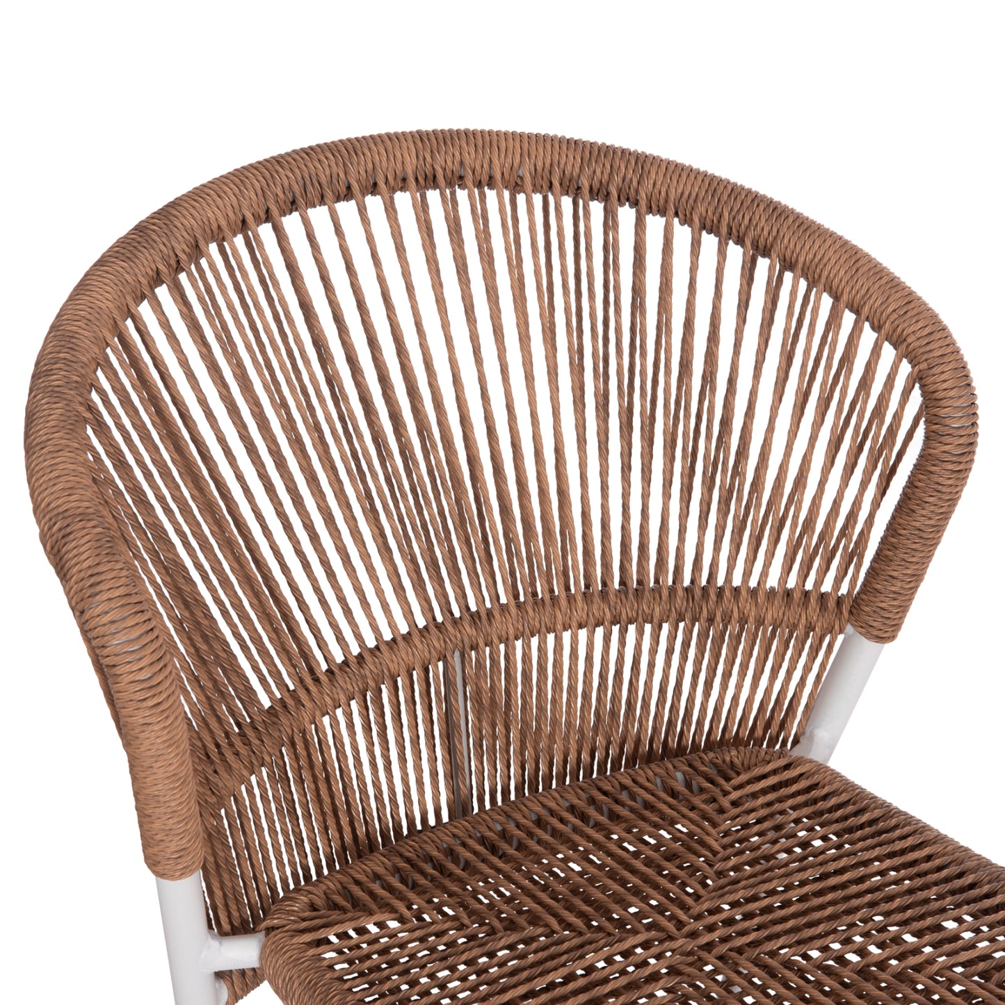 ΚΑΡΕΚΛΑ ΑΛΟΥΜΙΝΙΟΥ LYNN ΛΕΥΚΟΣ ΣΚΕΛΕΤΟΣ P.E. RATTAN ΦΥΣΙΚΟ 57x61x79