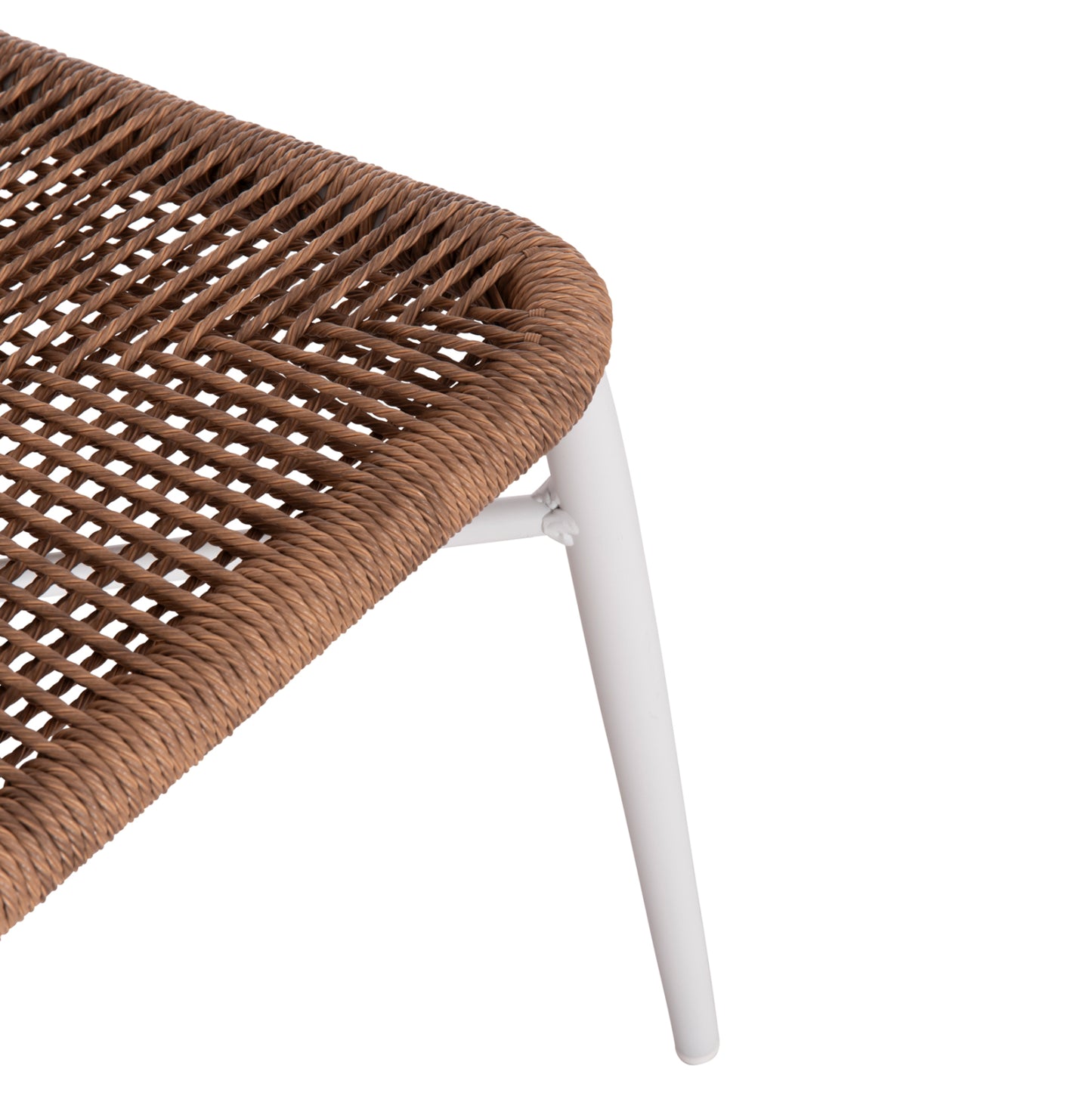ΚΑΡΕΚΛΑ ΑΛΟΥΜΙΝΙΟΥ LYNN ΛΕΥΚΟΣ ΣΚΕΛΕΤΟΣ P.E. RATTAN ΦΥΣΙΚΟ 57x61x79