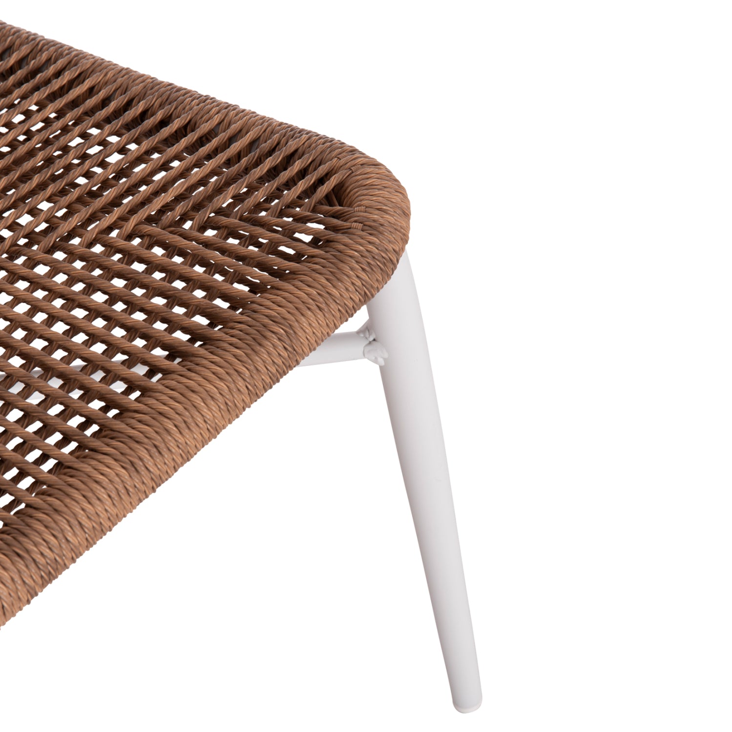 ΚΑΡΕΚΛΑ ΑΛΟΥΜΙΝΙΟΥ LYNN ΛΕΥΚΟΣ ΣΚΕΛΕΤΟΣ P.E. RATTAN ΦΥΣΙΚΟ 57x61x79
