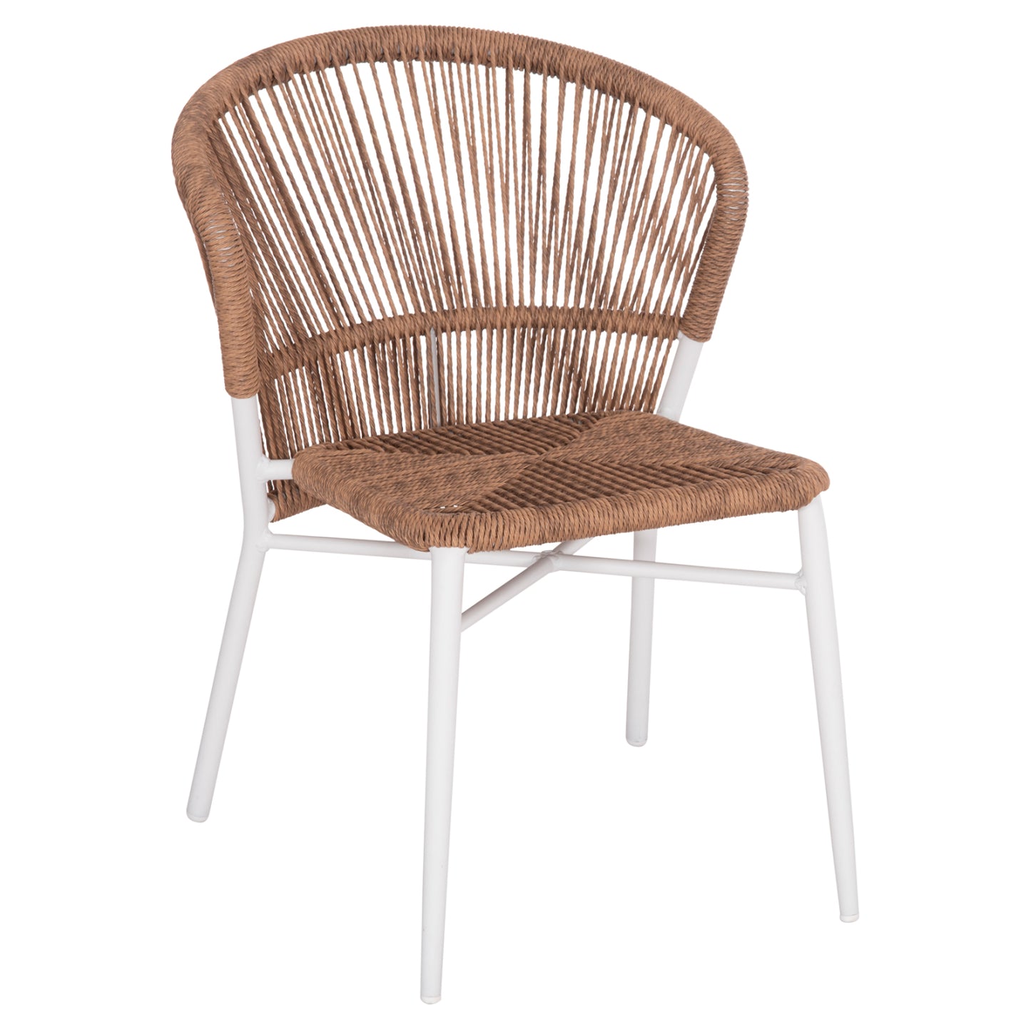 ΚΑΡΕΚΛΑ ΑΛΟΥΜΙΝΙΟΥ LYNN ΛΕΥΚΟΣ ΣΚΕΛΕΤΟΣ P.E. RATTAN ΦΥΣΙΚΟ 57x61x79