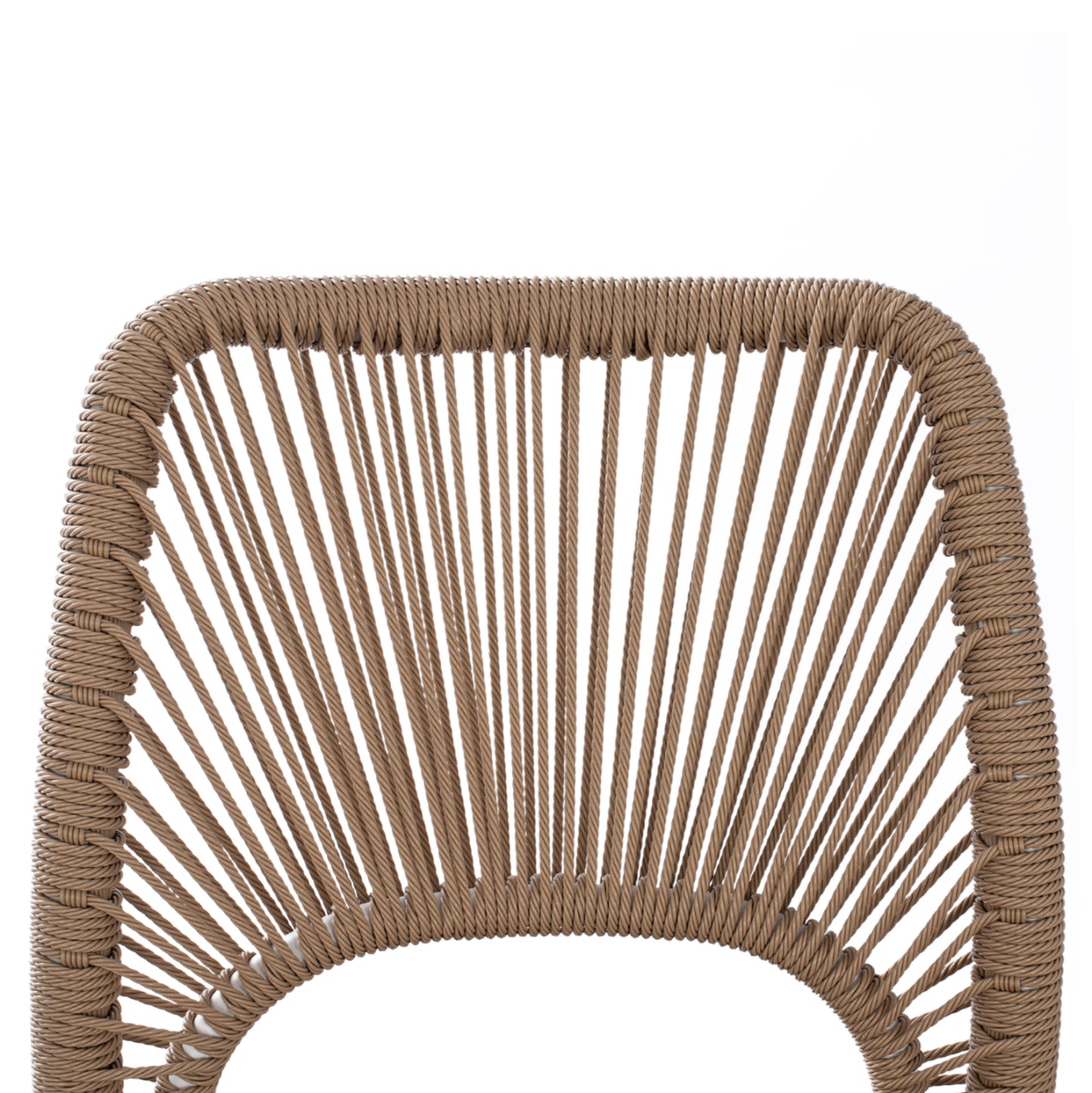 WHITE ALUMINUM CHAIR WITH BEIGE PE ROPE 45x63x82