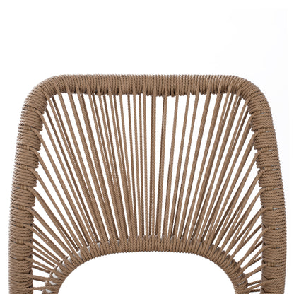 WHITE ALUMINUM CHAIR WITH BEIGE PE ROPE 45x63x82