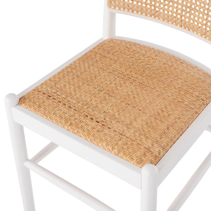 ΚΑΡΕΚΛΑ ΑΠΟ ΟΞΙΑ ΣΕ ΛΕΥΚΟ RATTAN ΜΠΕΖ 43x50x87