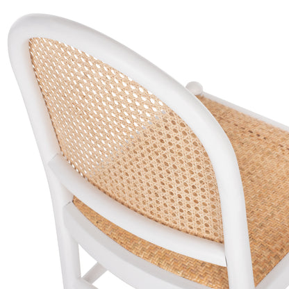 ΚΑΡΕΚΛΑ ΑΠΟ ΟΞΙΑ ΣΕ ΛΕΥΚΟ RATTAN ΜΠΕΖ 43x50x87