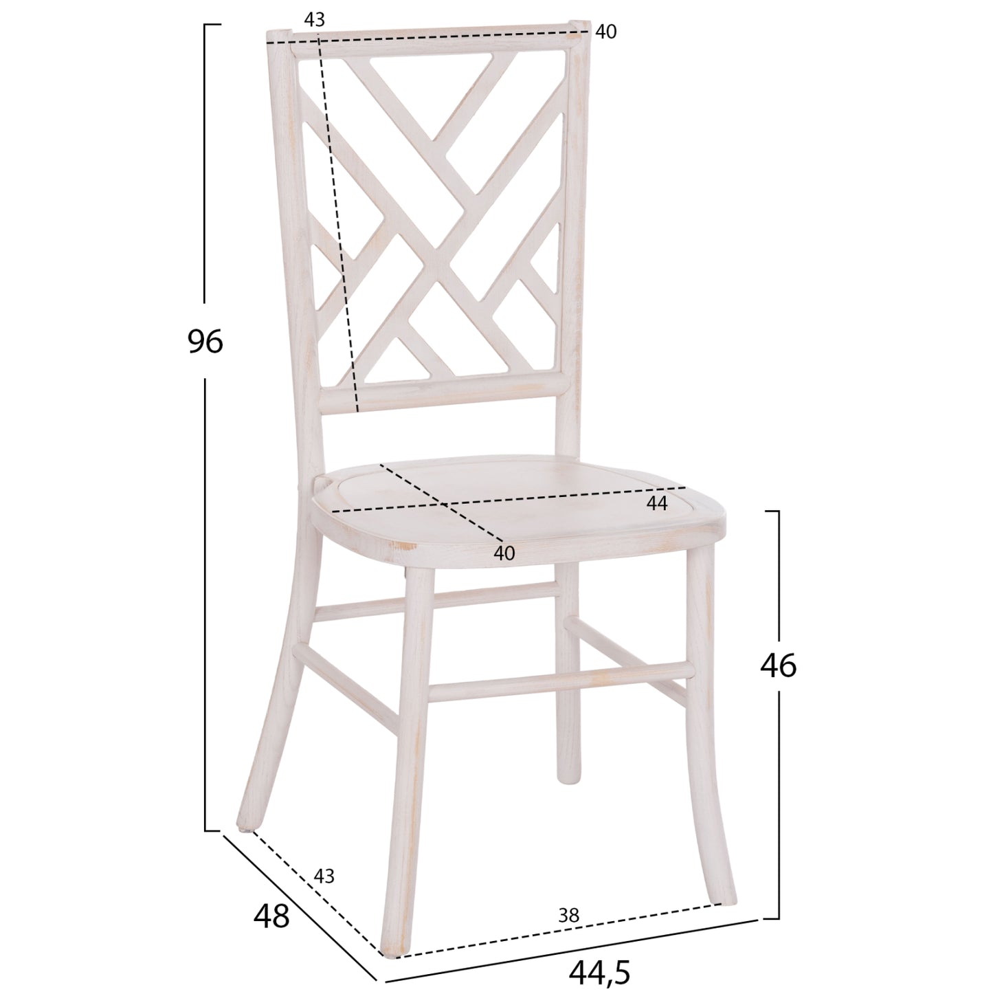 ΚΑΡΕΚΛΑ ΑΠΟ ΞΥΛΟ ΤΟΟΝ WHITE WASH 44.5x48x96