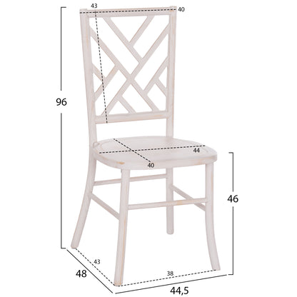 ΚΑΡΕΚΛΑ ΑΠΟ ΞΥΛΟ ΤΟΟΝ WHITE WASH 44.5x48x96