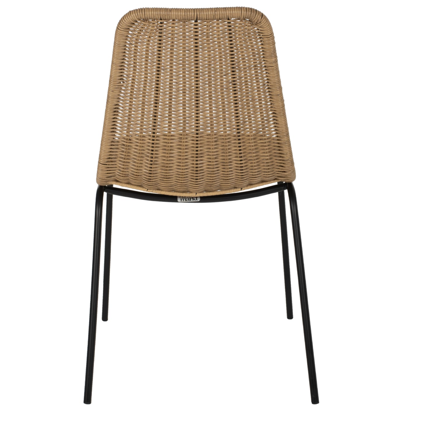 ΚΑΡΕΚΛΑ ΕΠΑΓΓΕΛΜΑΤΙΚΗ ΜΕΤΑΛΛΟ ΜΑΥΡΟ ΜΕ RATTAN ΦΥΣΙΚΟ 43.5x63x82