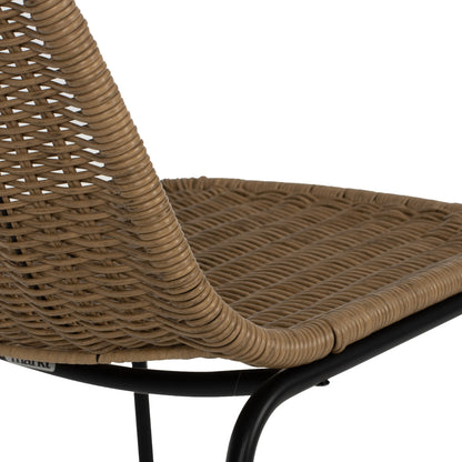 ΚΑΡΕΚΛΑ ΕΠΑΓΓΕΛΜΑΤΙΚΗ ΜΕΤΑΛΛΟ ΜΑΥΡΟ ΜΕ RATTAN ΦΥΣΙΚΟ 43.5x63x82
