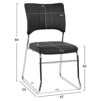 QUENTI CHAIR BLACK 47x54x84