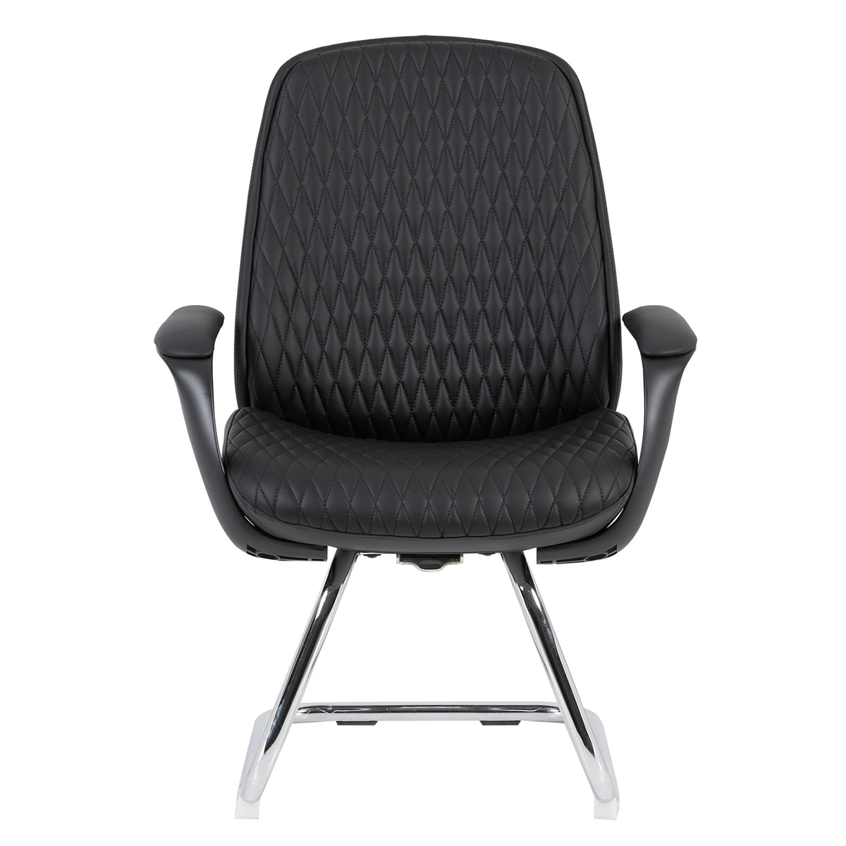 VELUM-s VISITOR CHAIR BLACK PU CHROME BASE 71x60x100