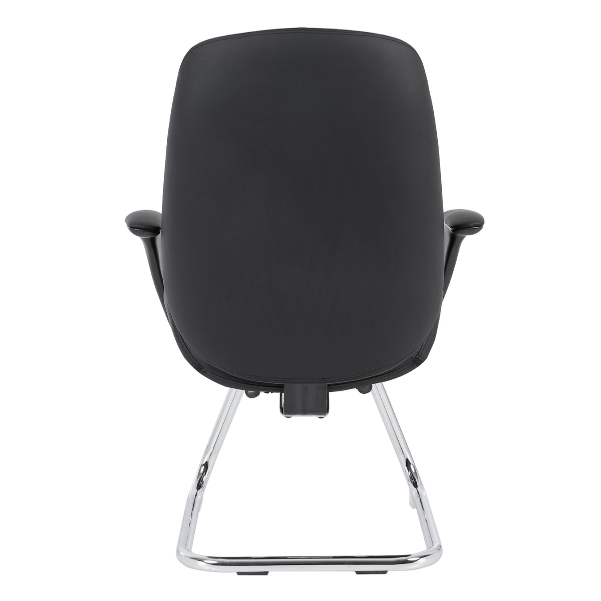 VELUM-s VISITOR CHAIR BLACK PU CHROME BASE 71x60x100