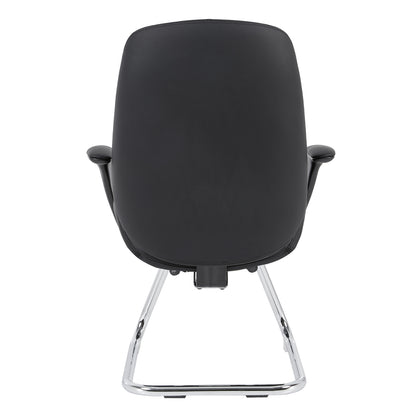 VELUM-s VISITOR CHAIR BLACK PU CHROME BASE 71x60x100