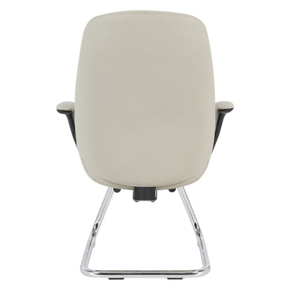 VELUM-S VISITOR CHAIR BEIGE PU CHROME BASE 71x60x100