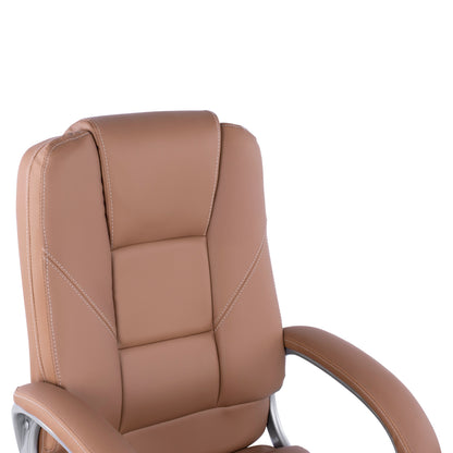 CHAIR DHARA WITH PU CAMEL 63x67x112