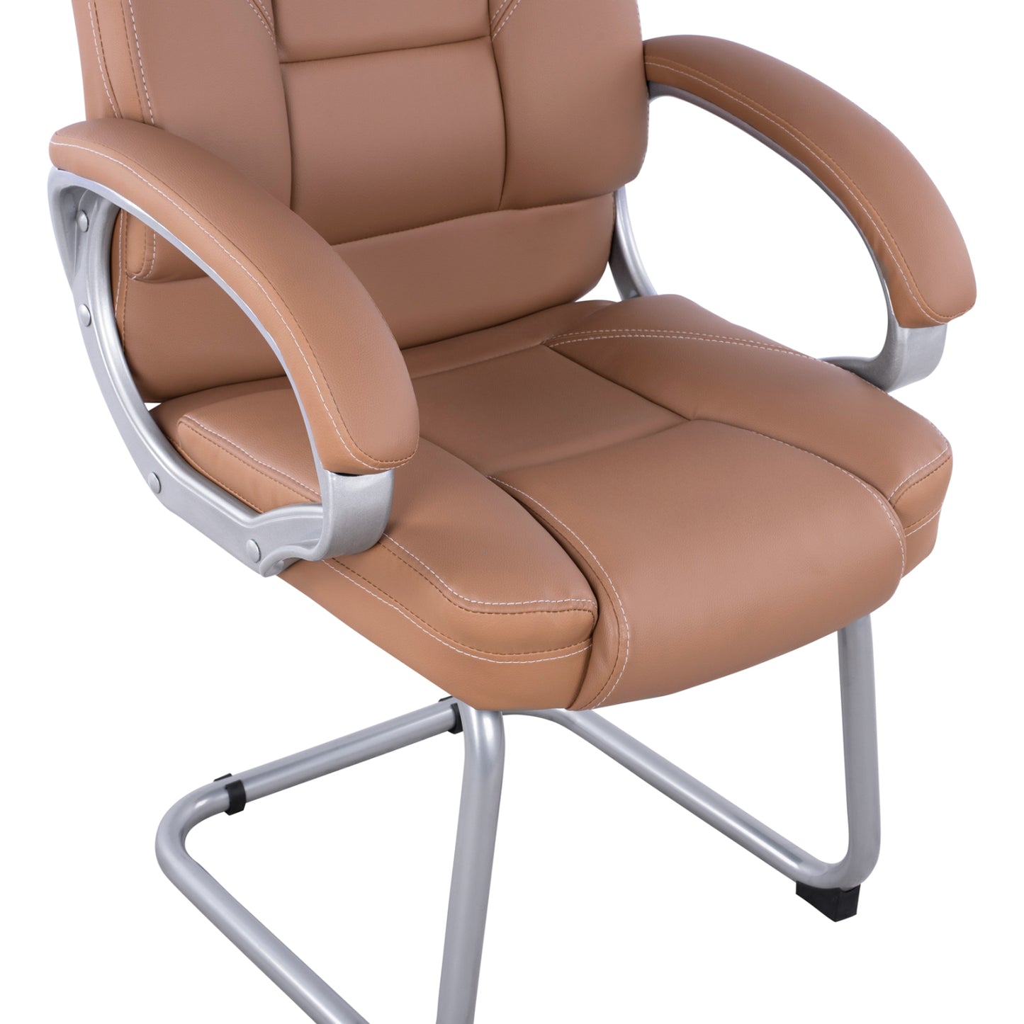 CHAIR DHARA WITH PU CAMEL 63x67x112