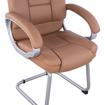 CHAIR DHARA WITH PU CAMEL 63x67x112