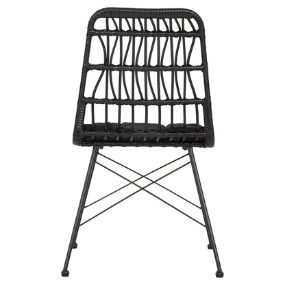 ΚΑΡΕΚΛΑ ΕΞ. ΧΩΡΟΥ ALLEGRA ΜΕΤΑΛΛΟ-ΜΑΞΙΛΑΡΙ-WICKER ΜΑΥΡΟ 52x52x83,5