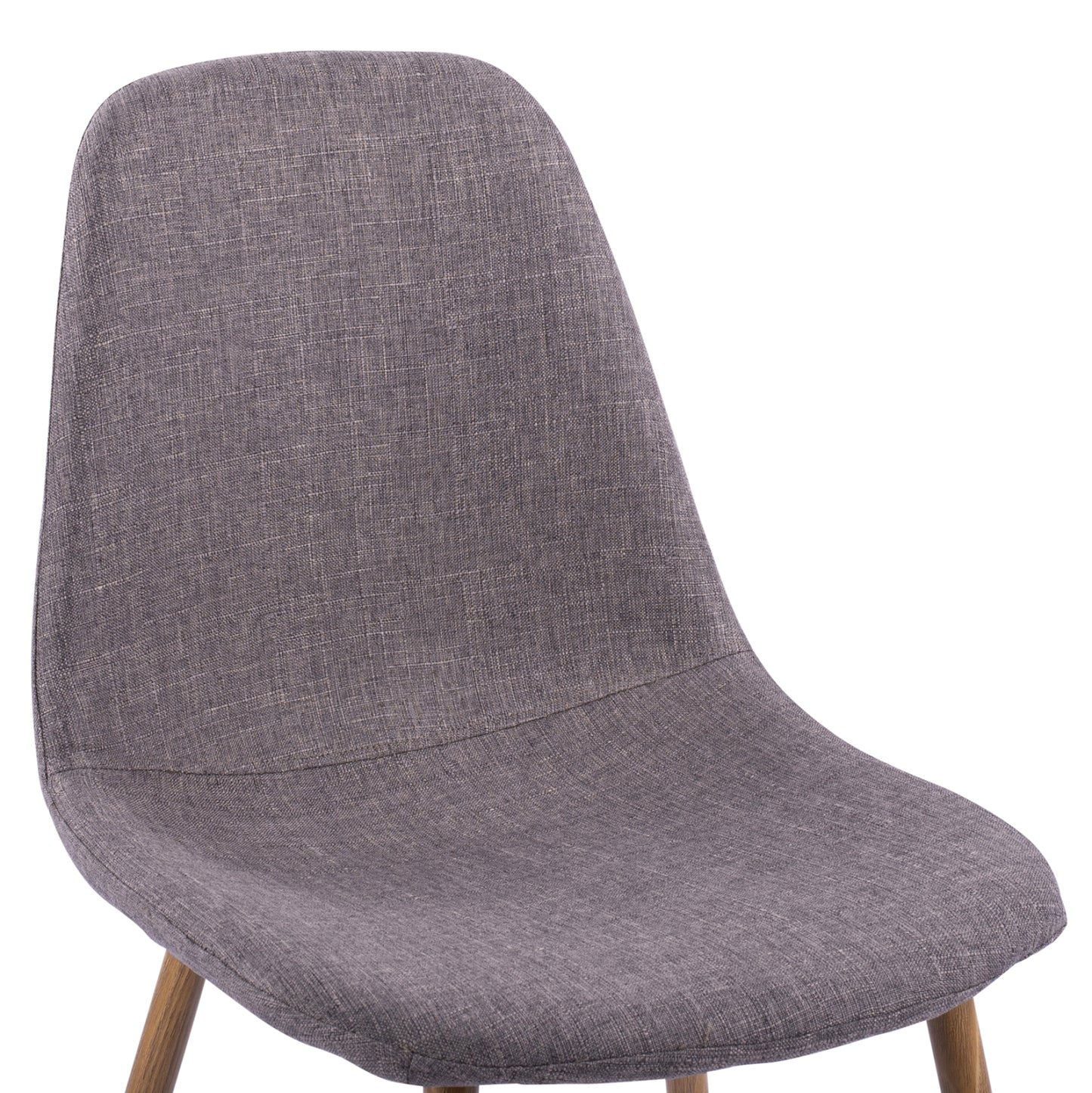 LEONARDO CHAIR WITH METAL LEGS & BROWN FABRIC 44x55x85