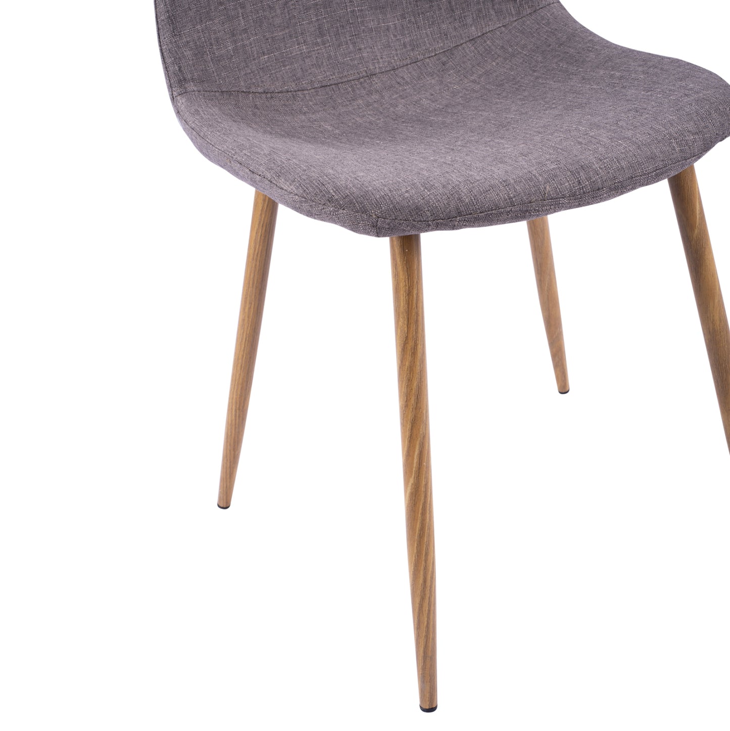 LEONARDO CHAIR WITH METAL LEGS & BROWN FABRIC 44x55x85