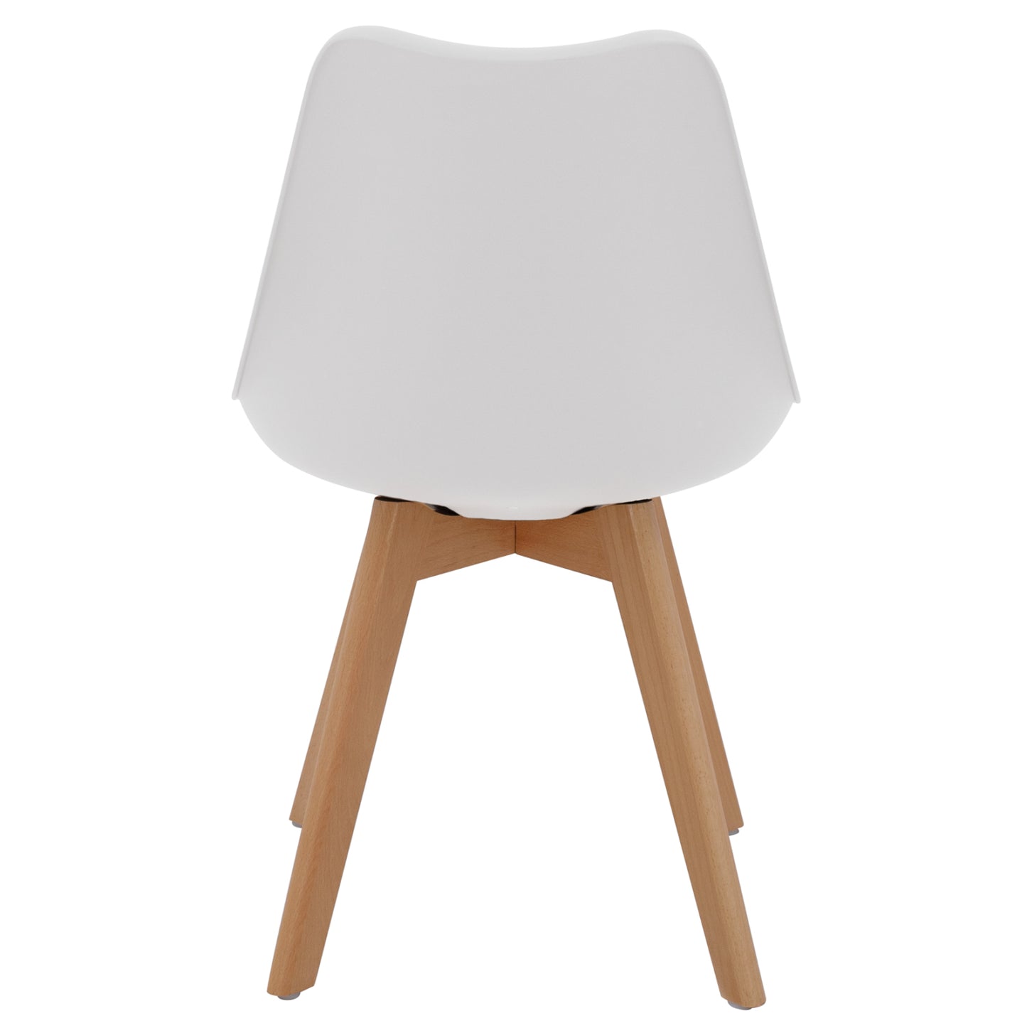 VEGAS CHAIR WITH WOODEN LEGS AND WHITE SEAT 47x56.6x82