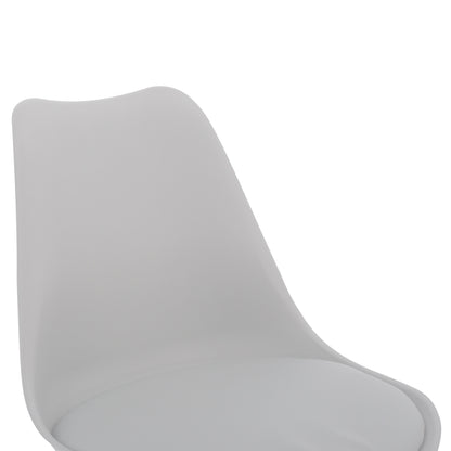 VEGAS CHAIR WITH WOODEN LEGS AND WHITE SEAT 47x56.6x82