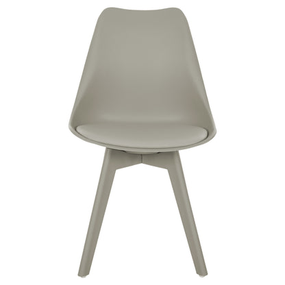 CHAIR VEGAS WITH POLYPROPYLENE LEG PU GREY 48x56x82