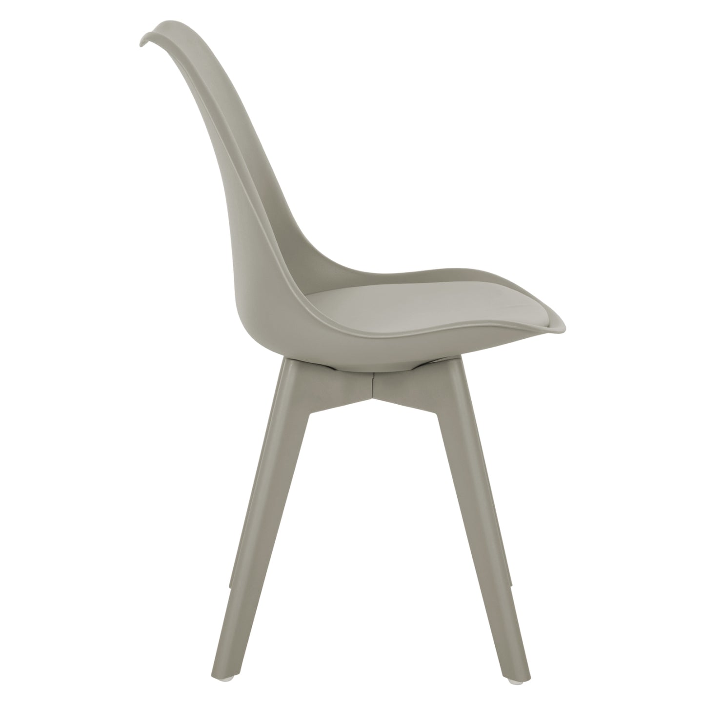 CHAIR VEGAS WITH POLYPROPYLENE LEG PU GREY 48x56x82