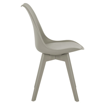 CHAIR VEGAS WITH POLYPROPYLENE LEG PU GREY 48x56x82