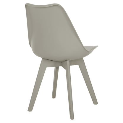 CHAIR VEGAS WITH POLYPROPYLENE LEG PU GREY 48x56x82