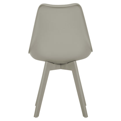 CHAIR VEGAS WITH POLYPROPYLENE LEG PU GREY 48x56x82