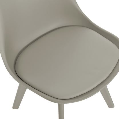 CHAIR VEGAS WITH POLYPROPYLENE LEG PU GREY 48x56x82