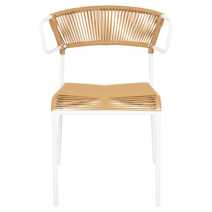 ΚΑΡΕΚΛΑ SUKI ΜΕΤΑΛΛO ΛΕΥΚΟ KAI ΣΥΝΘ. RATTAN ΣΕ ΦΥΣΙΚΟ 54x62x80