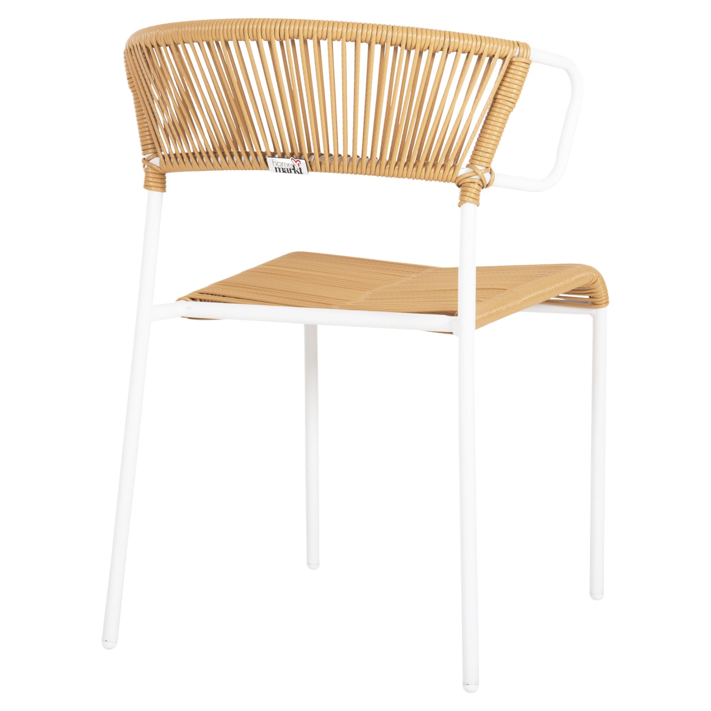ΚΑΡΕΚΛΑ SUKI ΜΕΤΑΛΛO ΛΕΥΚΟ KAI ΣΥΝΘ. RATTAN ΣΕ ΦΥΣΙΚΟ 54x62x80