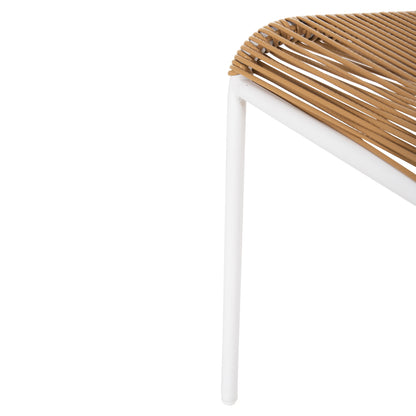 ΚΑΡΕΚΛΑ SUKI ΜΕΤΑΛΛO ΛΕΥΚΟ KAI ΣΥΝΘ. RATTAN ΣΕ ΦΥΣΙΚΟ 54x62x80
